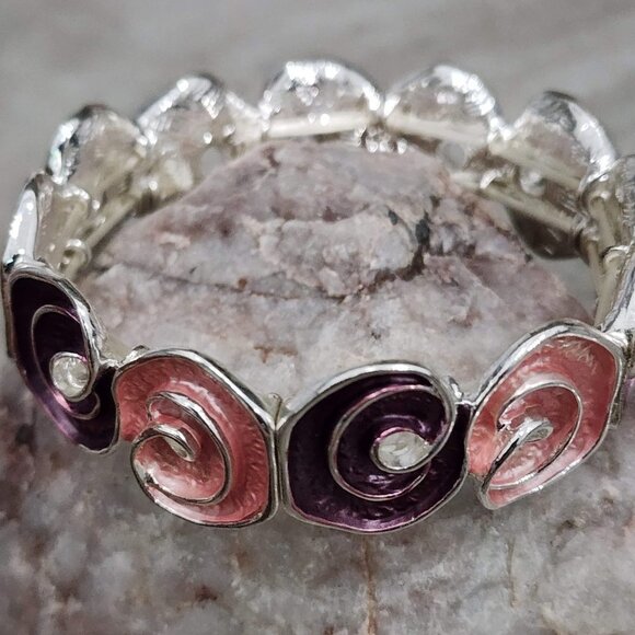 Periwinkle 7" Purple Pink Bracelet - Picture 3 of 10